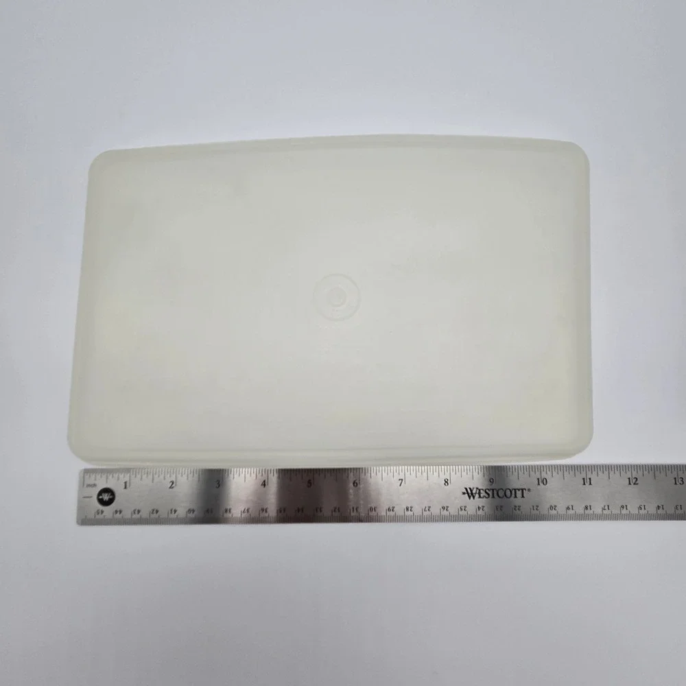 Tupperware Replacement Lid Only White Rectangular 11x7 Retro Kitchen Cottagecore